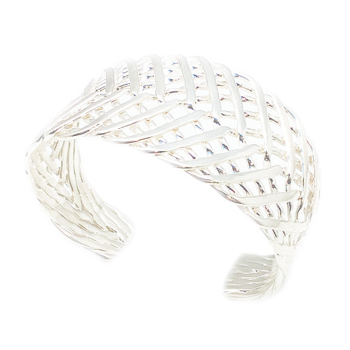 Shine Silver Woven Cuff