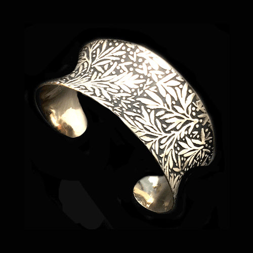 Silver FLORAL Cuff