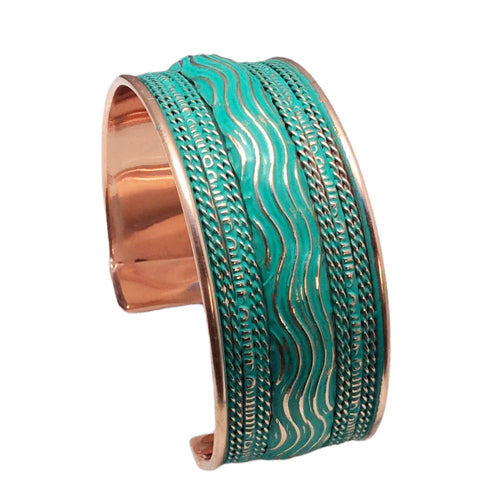 Copper Patina Textured Cuffs