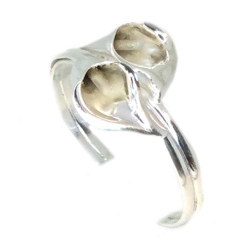 Silver Calla Lily Cuff Bracelet & Earring option.