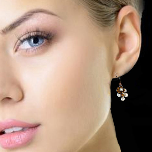 Freshwater Pearl Copper Earrings