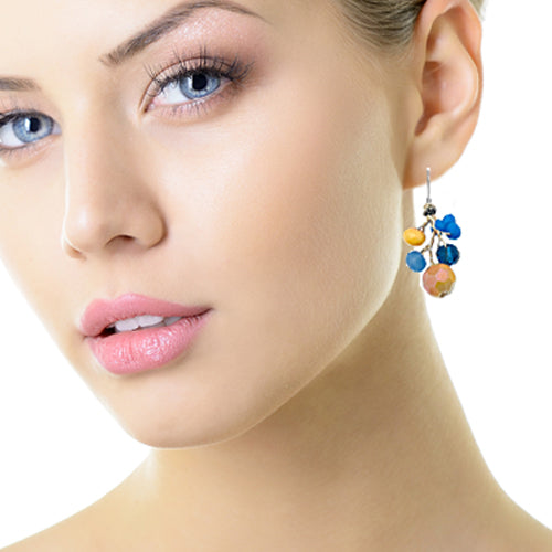 Honey mustard Denim Earrings