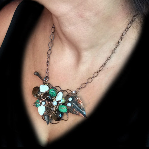 Delicate Turquoise Copper Necklace