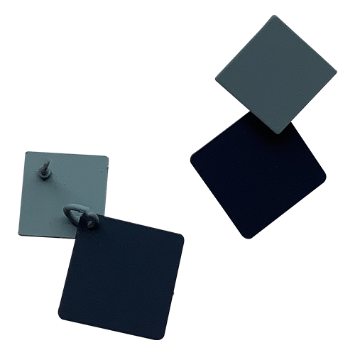 Squared blue Earrings