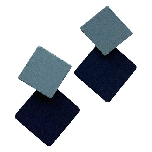 Squared blue Earrings