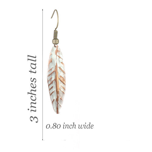 White Patina COPPER Earrings