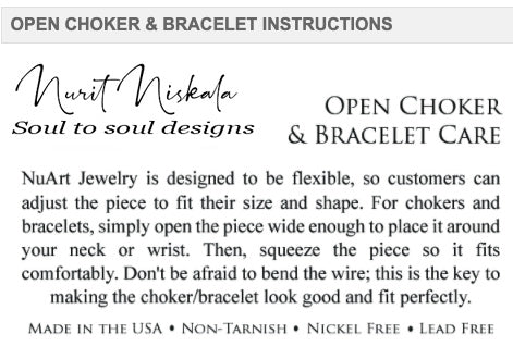 Coral Green Open Choker - Nurit Niskala