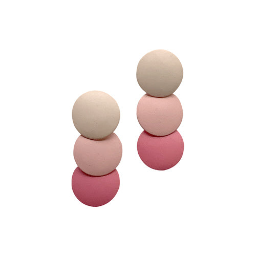 Three Shades Of Pink Earrings