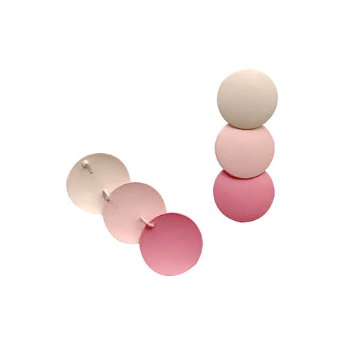 Three Shades Of Pink Earrings