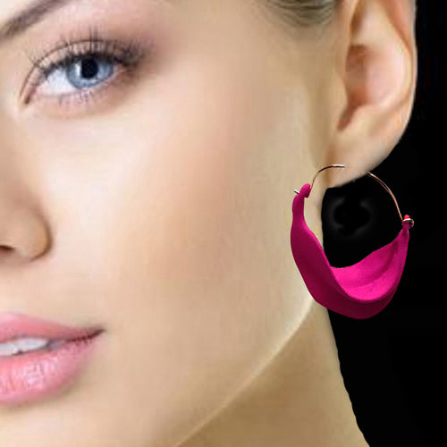 Fuchsia Twist Earrings