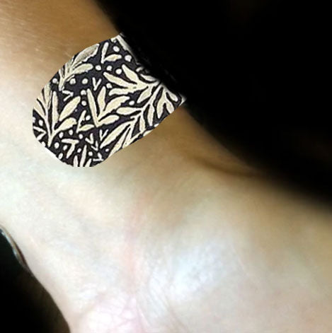 Silver FLORAL Cuff