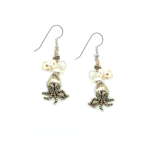 Octopus And Shell Earrings