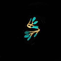 Turquoise Patina Leaves Ring