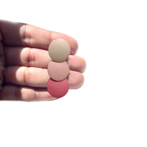 Three Shades Of Pink Earrings