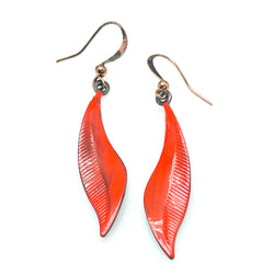 RED LEAF EARRINGS