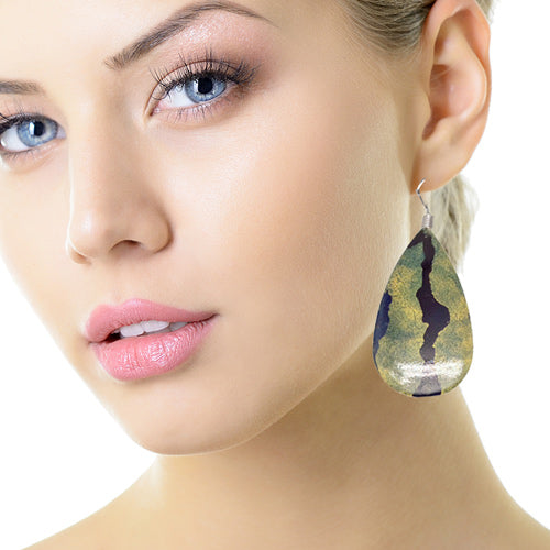 Enamel Paint Drop Earrings