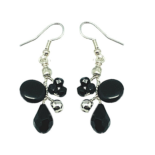 Black Silver Earrings