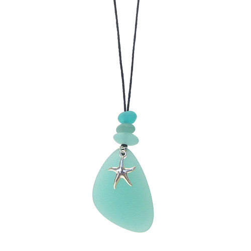 Starfish Green Seaglass Necklace*