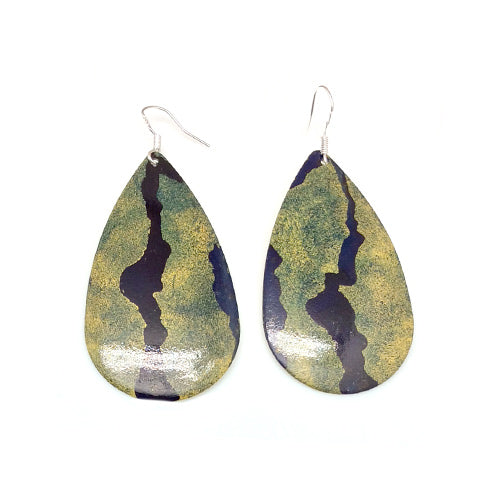 Enamel Paint Drop Earrings