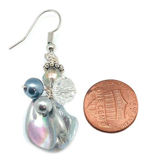 Silver Mother Of Pearls Earrings