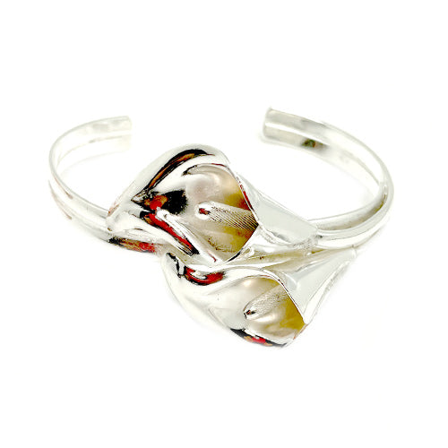 CALLA LILY SILVER CUFF AND EARRINGS