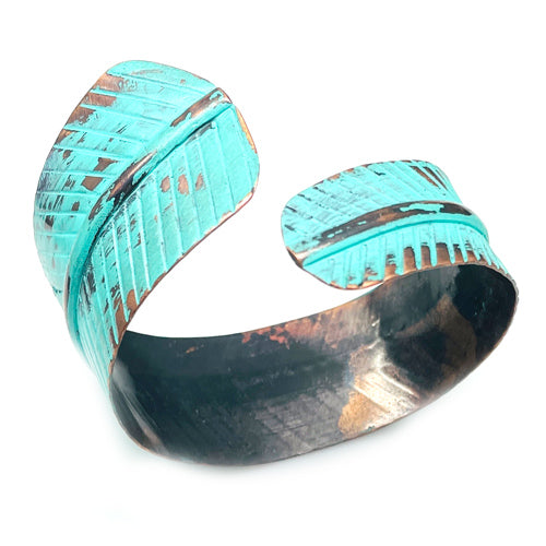 Turquoise Leaf Adjustable Cuff