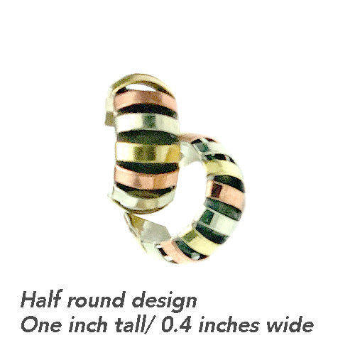 Three Mix Metals Earrings designs