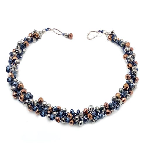 Blue Brown Hematite Necklace