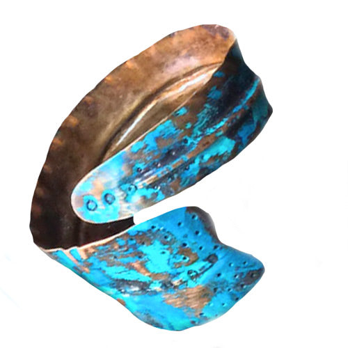Form-folding Turquoise Copper Cuff