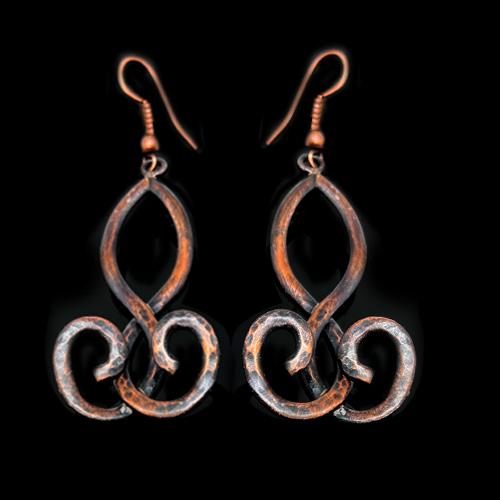 Twisty Copper Earrings