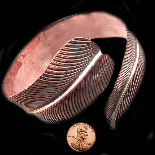Copper Wrapped Leaf Bracelet