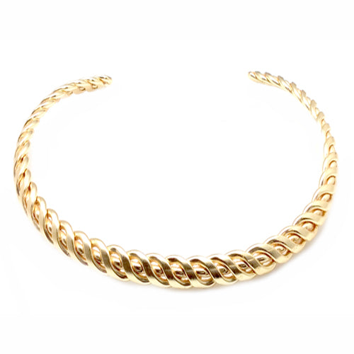 Twisted MATTE GOLD CHOKER