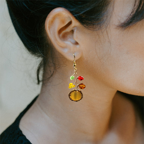 Amber Colorful Earrings
