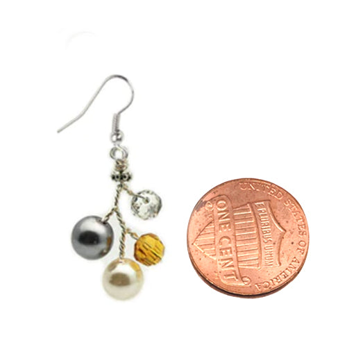 Amber Grey Earrings