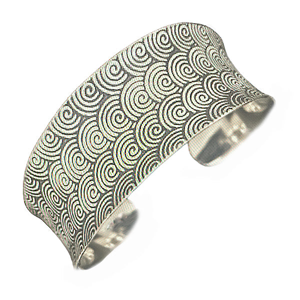 Silver swirl design Cuff