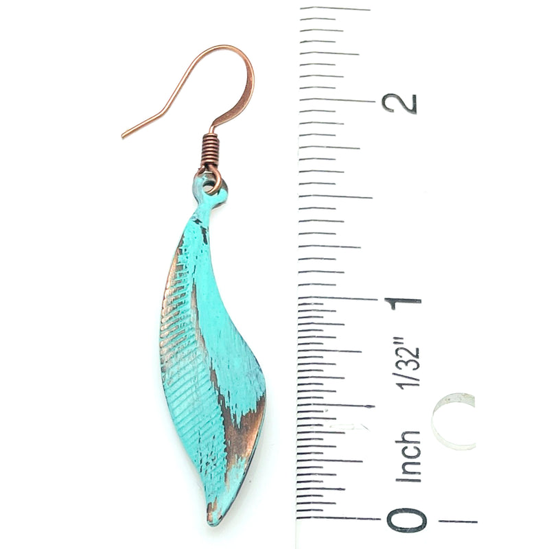 TURQUOISE LEAF EARRINGS