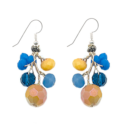 Honey mustard Denim Earrings