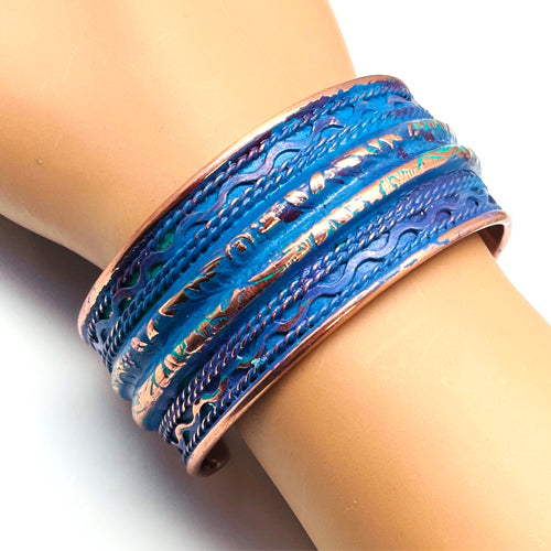 Denim Blue Cuff Bracelet
