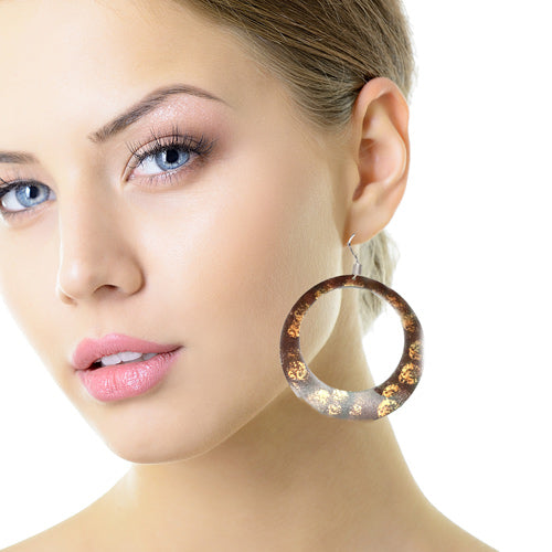 Enamel Paint Green/Orange earrings
