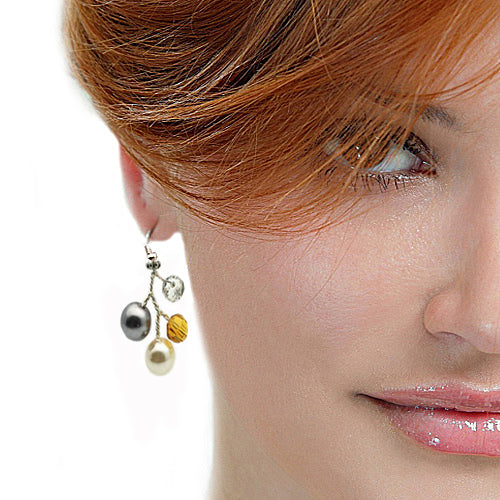 Amber Grey Earrings