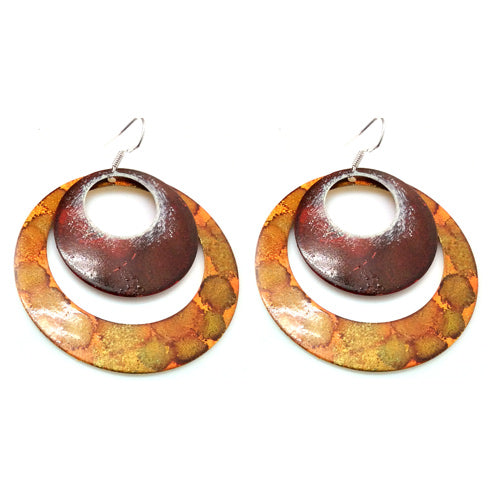 Enamel Paint Fire Earrings