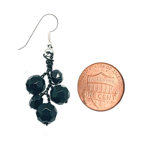 Black Grey Earrings