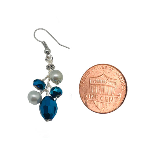 Sapphire Silver Earrings