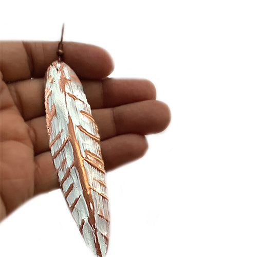 White Patina X-Long Earrings