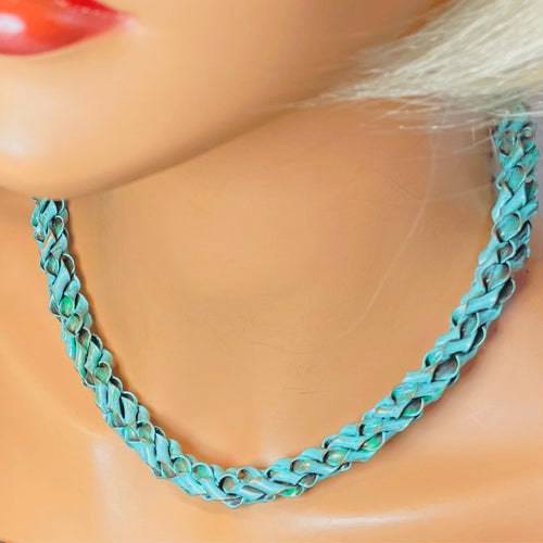 Twisty Turquoise Copper Choker