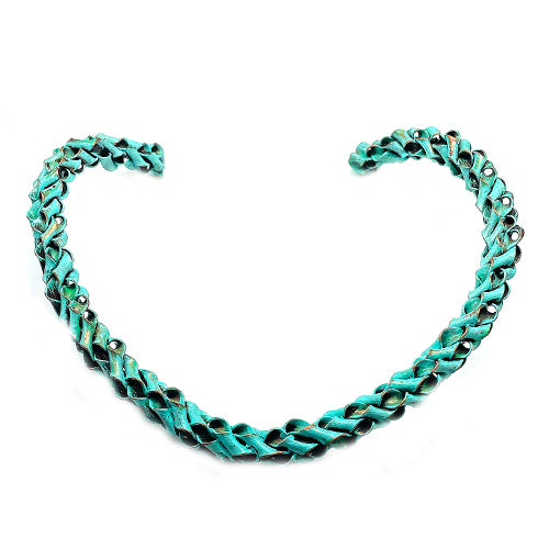 Twisty Turquoise Copper Choker