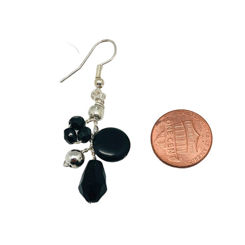 Black Silver Earrings