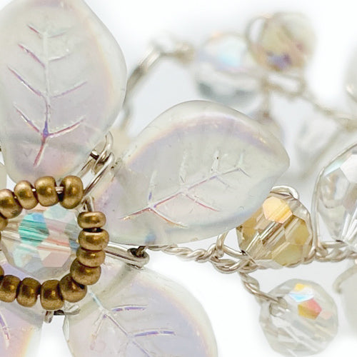White Opal Flowers Bracelet