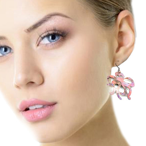 Octopus CORAL Earring