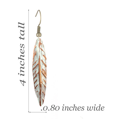 White Patina X-Long Earrings